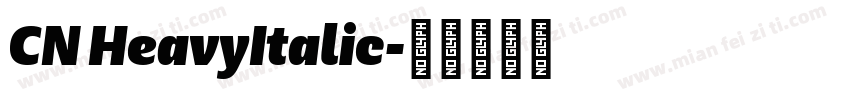 CN HeavyItalic字体转换